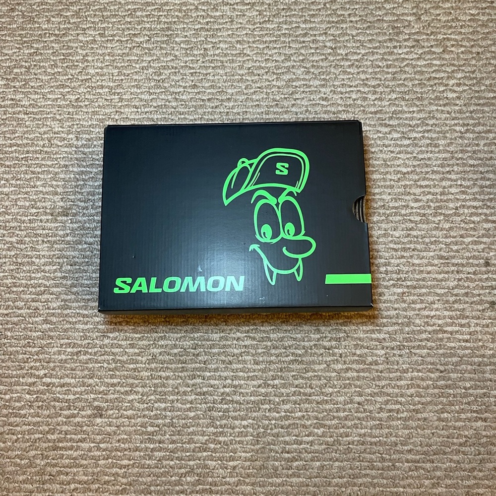 Salomon Black Box with Neon Green Logo feid shoes